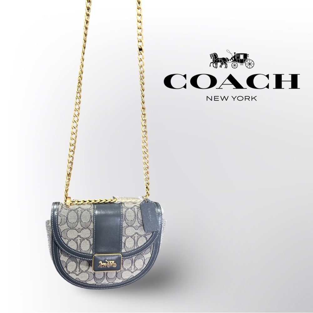 Coach Alie Saddle Crossbody Bag in Signature Jacquard
